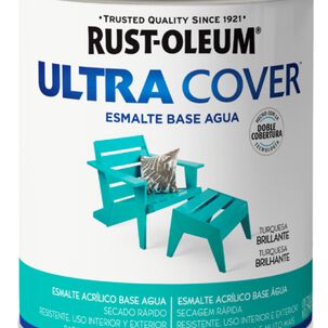 Esmalte Al Agua Ultra Cover 946ml Turquesa Brill Rust Oleum